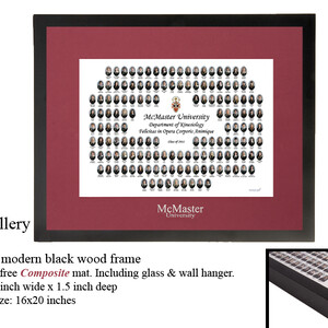 16x20 Gallery Frame with McMaster Composite Mat Burgundy