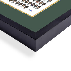 Frame For 11x14 Composite with a BLUE Mat & Gold Liner