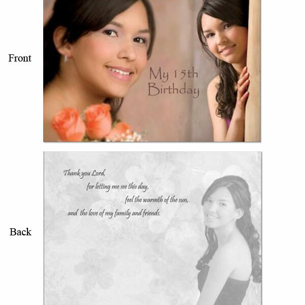 Horizontal Announcement Postcard