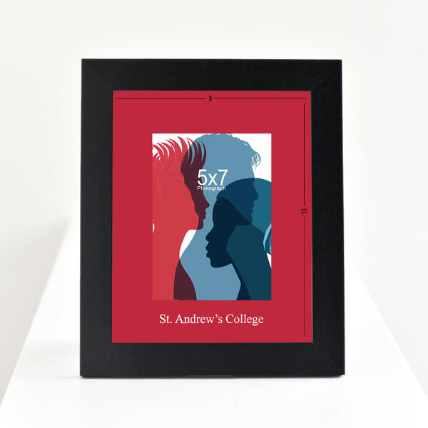 St Andrews embossed silver foil 5x7 to 8x10 RED Matte & Langford Frame 